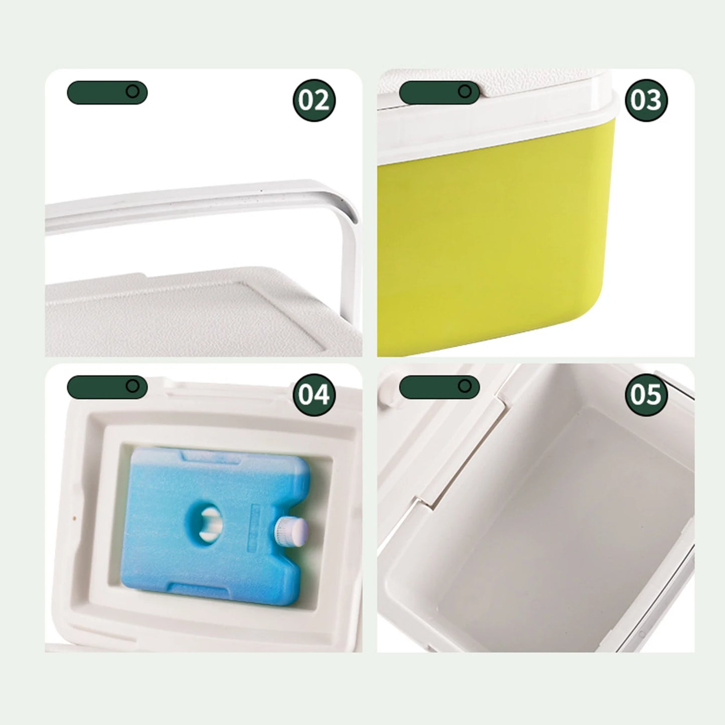 Caja enfriadora para refrigerador de coche, portabebés Personal, refrigerador para conservación del frío/calor, cofre de hielo, pequeño y duro para barco, fiesta, barbacoa