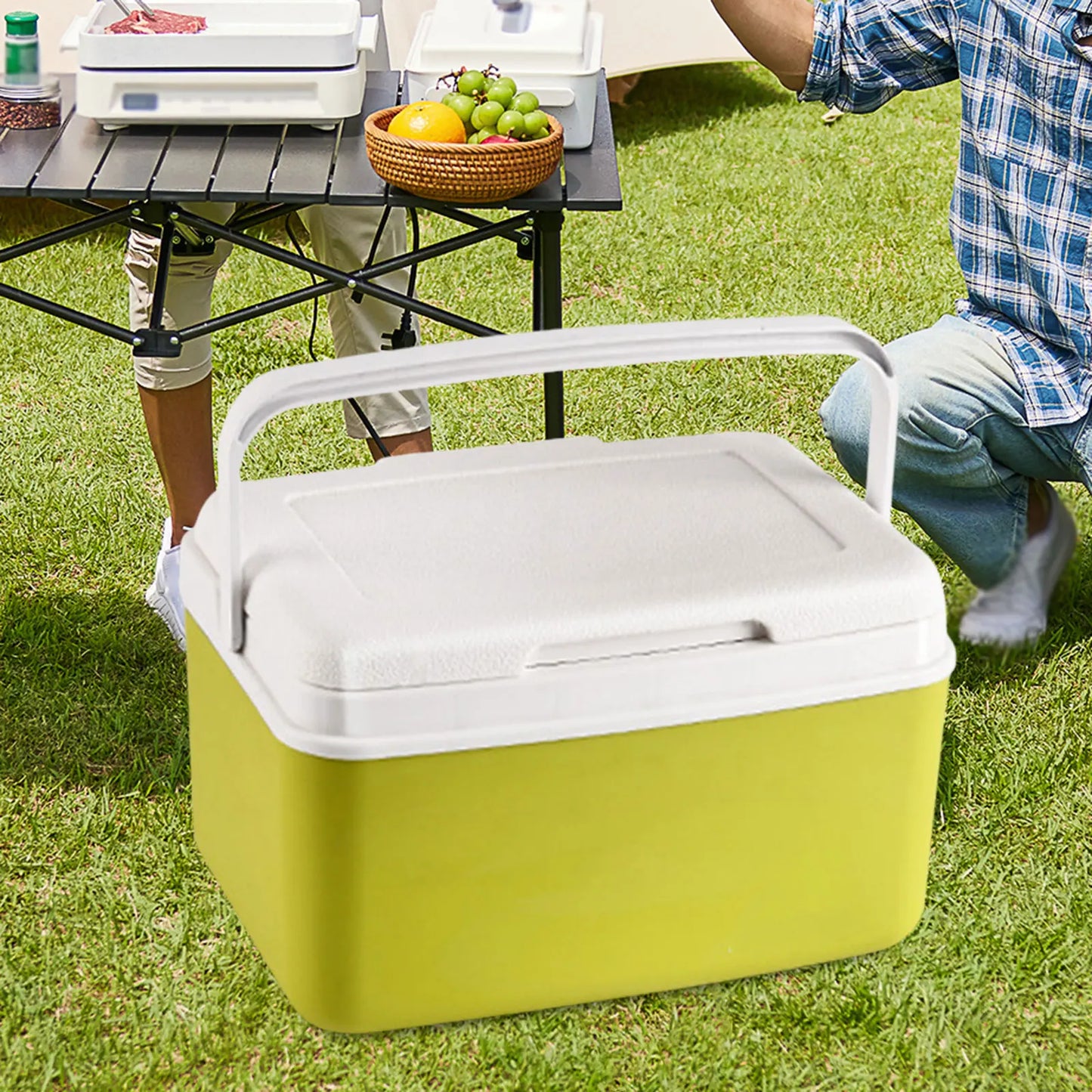 Caja enfriadora para refrigerador de coche, portabebés Personal, refrigerador para conservación del frío/calor, cofre de hielo, pequeño y duro para barco, fiesta, barbacoa