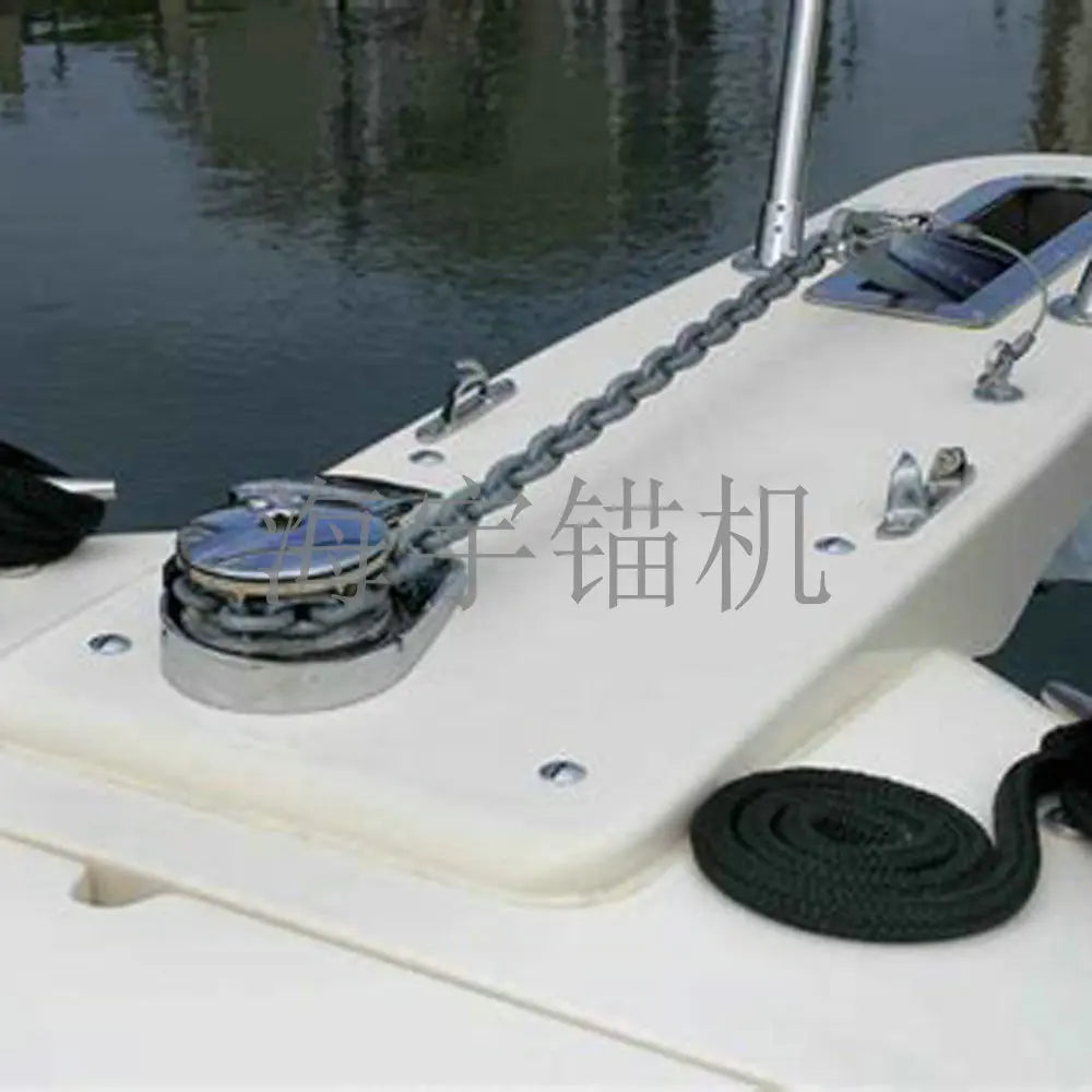 Cabrestante de anclaje para barco marino de alta velocidad, resistente, 12V, 600W, adecuado para barcos de 20 pies a 35 pies C612