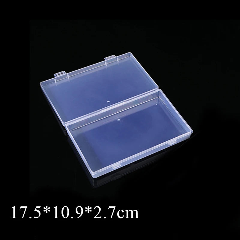 Caja translúcida Rectangular, caja de almacenamiento fuerte y duradera, cajas de plástico de embalaje, estuche de almacenamiento multifuncional impermeable a prueba de polvo