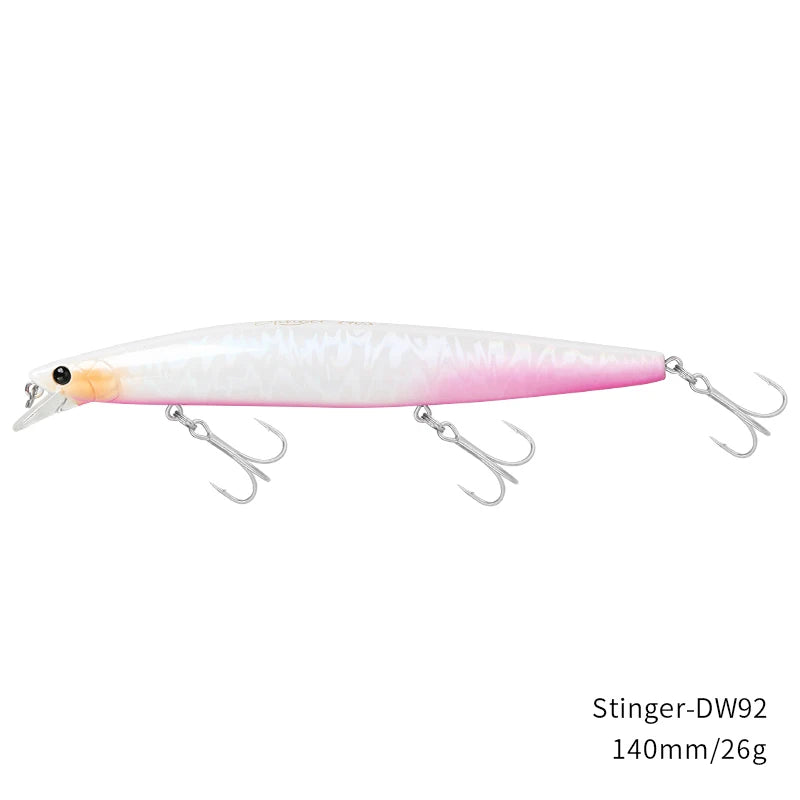 Señuelo de pesca TSURINOYA Stinger 140S, pececillo hundido DW92 140mm 26g, lubina de agua salada