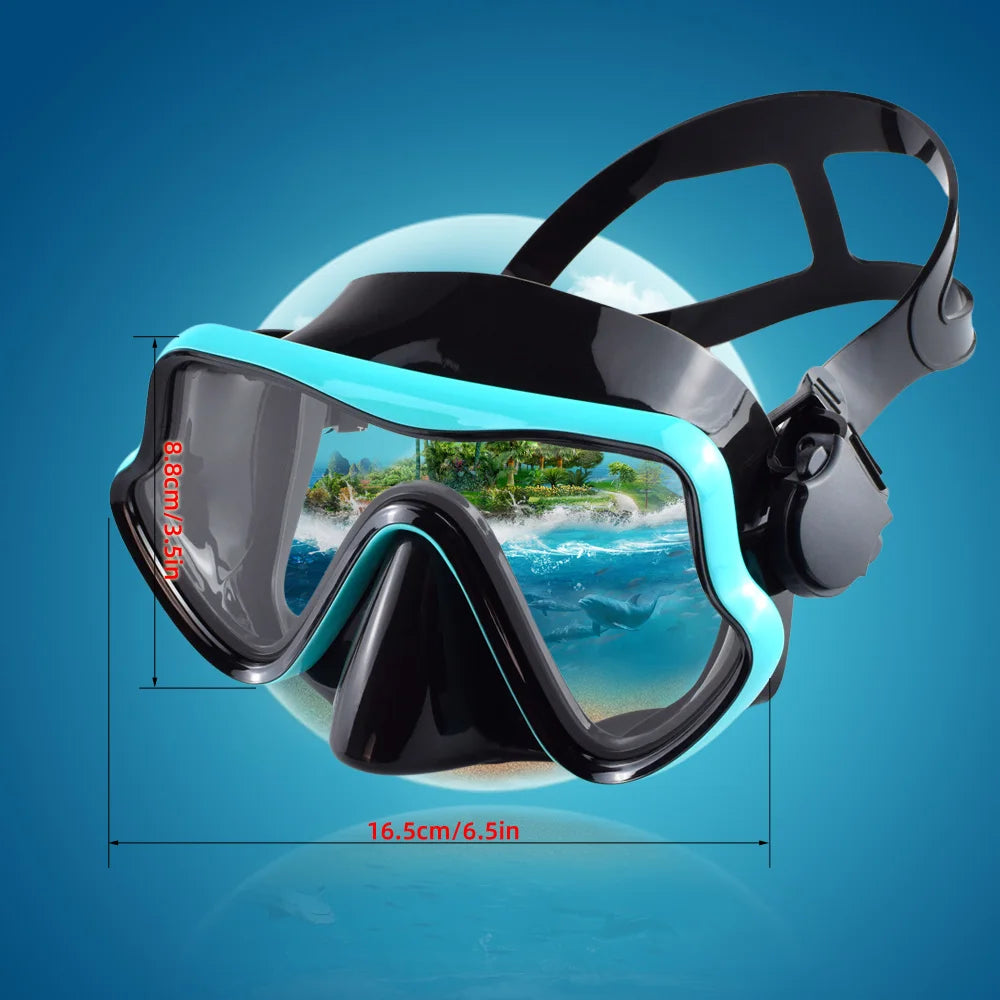 Kit de snorkel para adultos JoyMaySun – Máscara de vidrio templado y tubo de 43 cm