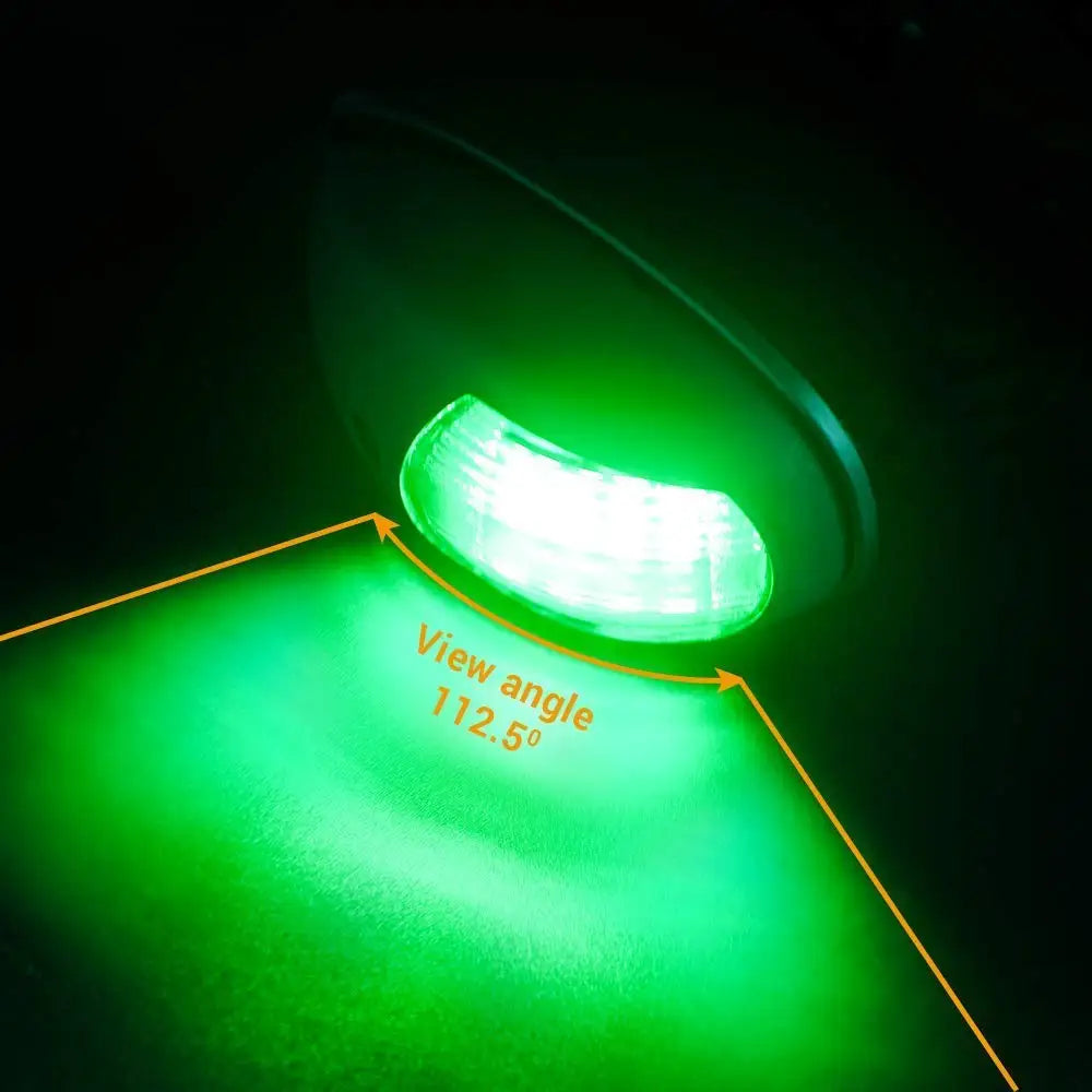 Luz de navegación para yates Luz LED impermeable con sonido marino Luz de navegación Luz marina roja y verde 12V 24V 2 uds