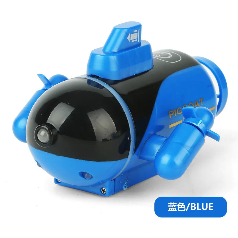 Mini submarino teledirigido con luz LED, barco de Radio Control, carga impermeable, submarino alimentado por energía Nuclear, modelo de regalo, juguetes para niños, nuevo