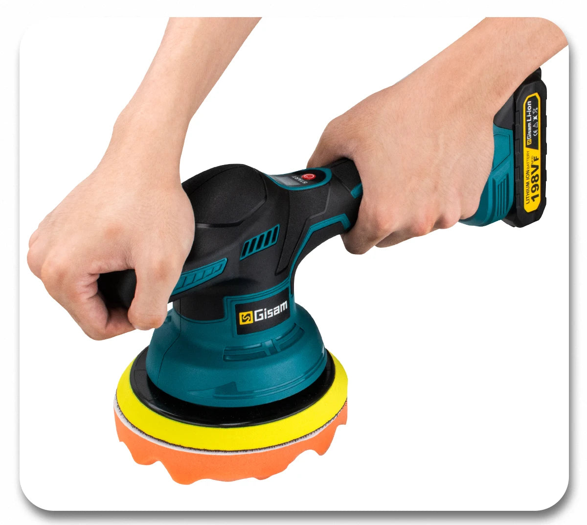 Gami-pulidor de coche inalámbrico, 8 engranajes, ajustable, eléctrico, encerado, lijado, sellado, herramienta eléctrica compatible con Pin de batería Makita de 18v