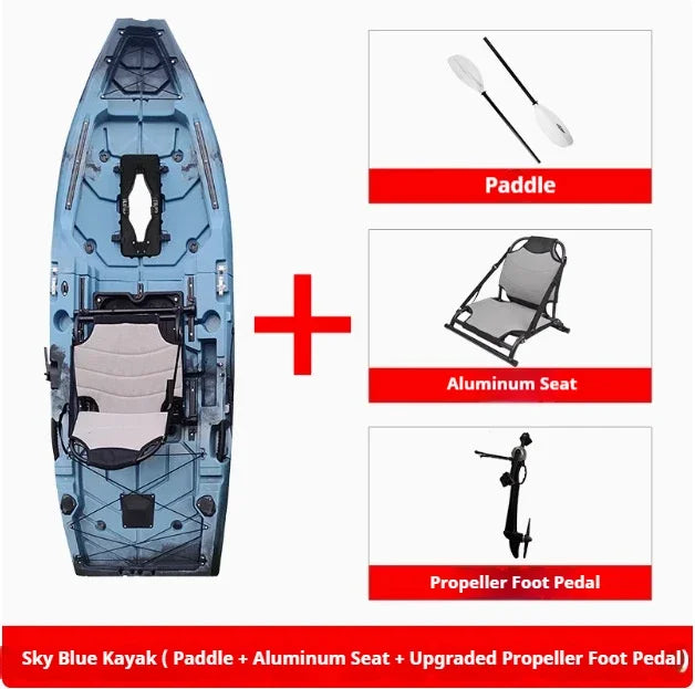 KAYAK Modular de HDPE INFLABLE eléctrico/accionado por PEDAL