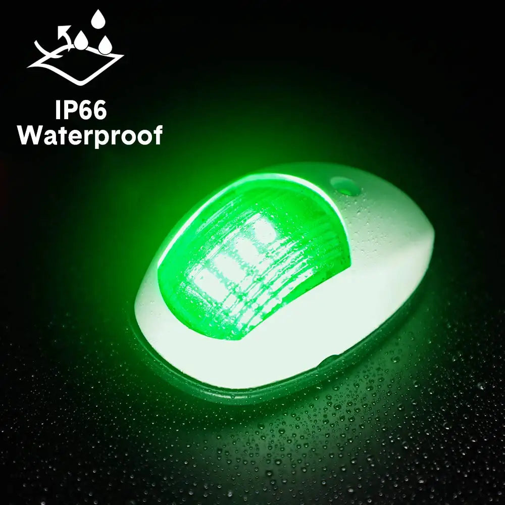 Luz de navegación para yates Luz LED impermeable con sonido marino Luz de navegación Luz marina roja y verde 12V 24V 2 uds