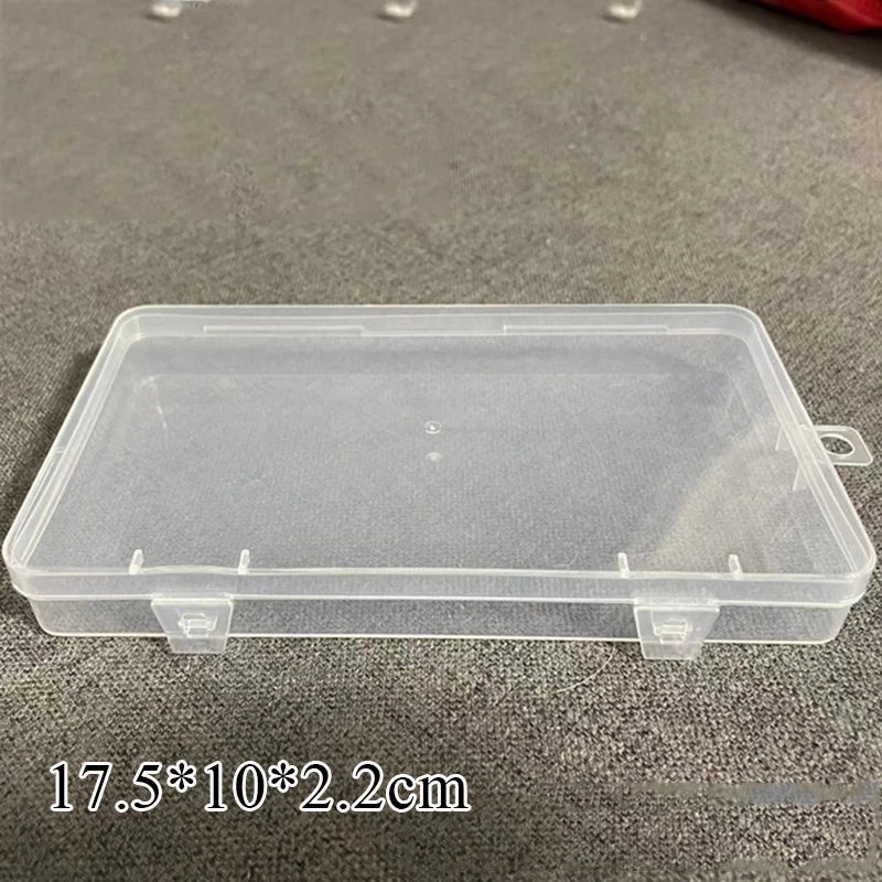 Caja translúcida Rectangular, caja de almacenamiento fuerte y duradera, cajas de plástico de embalaje, estuche de almacenamiento multifuncional impermeable a prueba de polvo