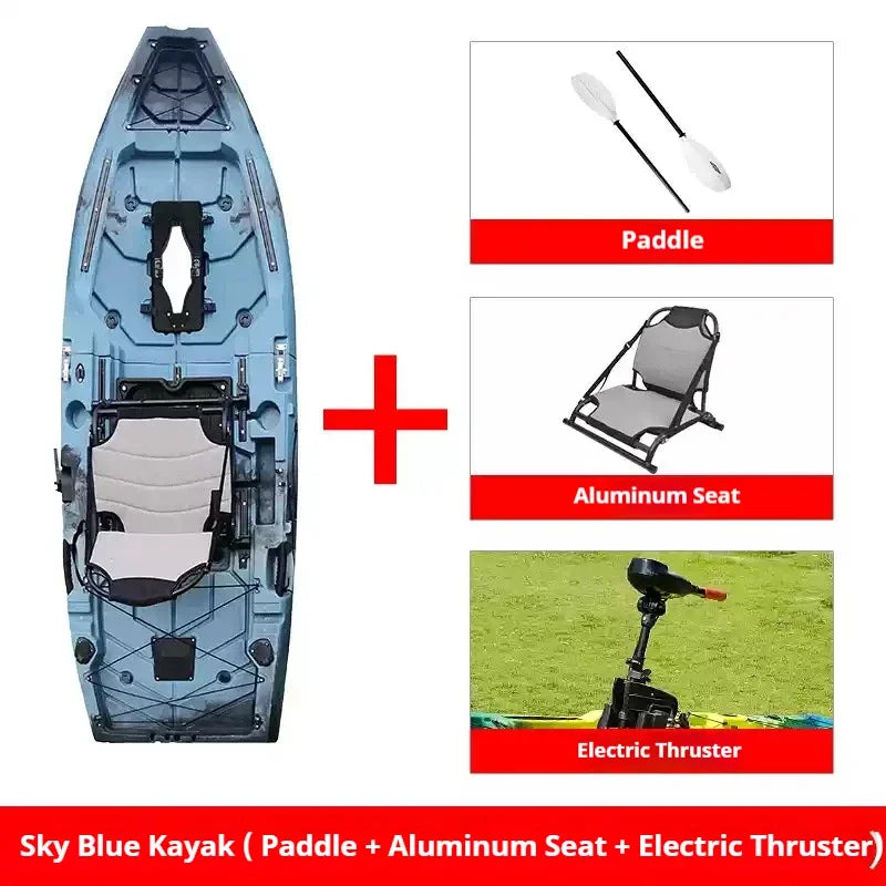 KAYAK Modular de HDPE INFLABLE eléctrico/accionado por PEDAL