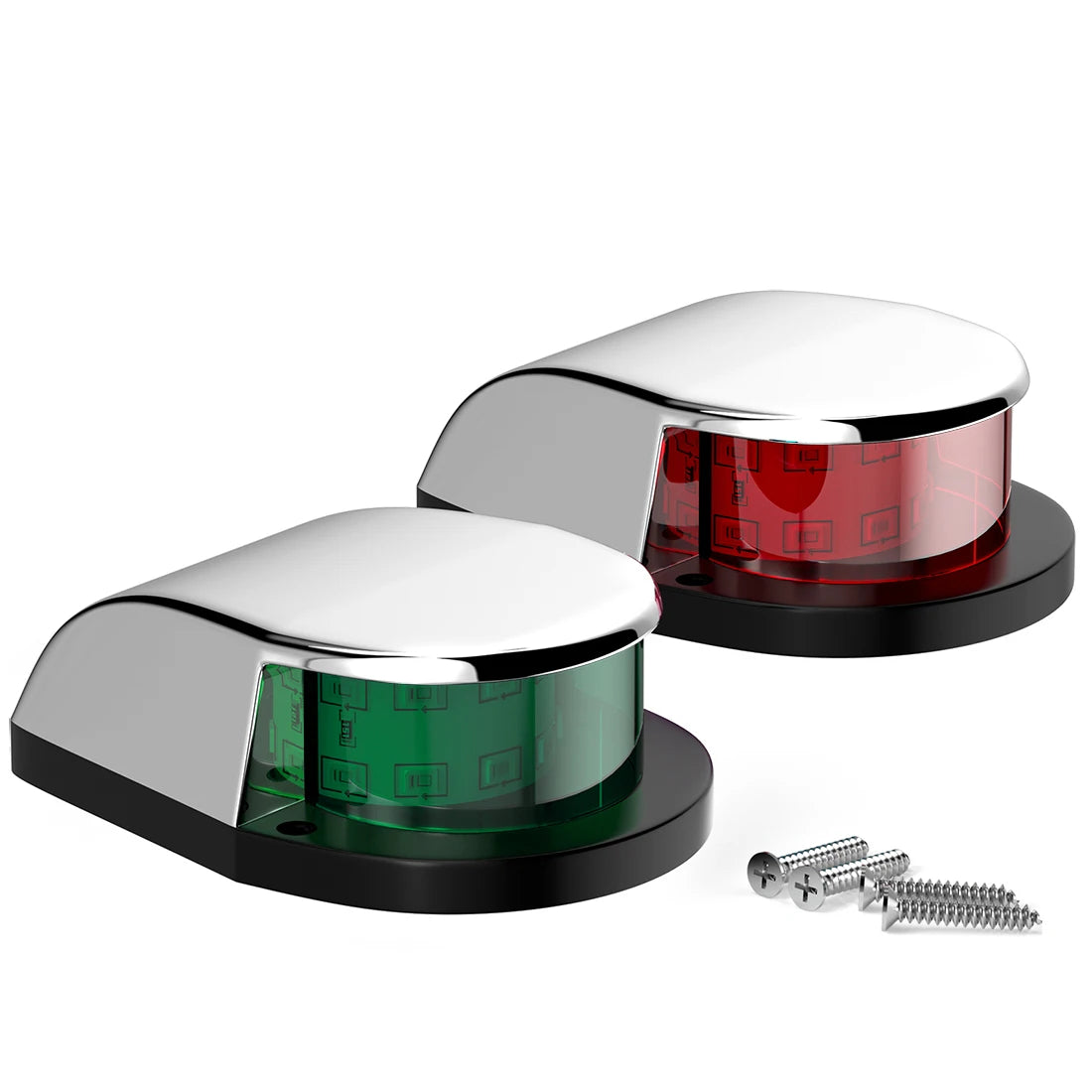 Luces de navegación para barcos marinos, luces laterales LED impermeables de 12V, luces de estribo de puerto rojo y verde para yate, barco de pesca