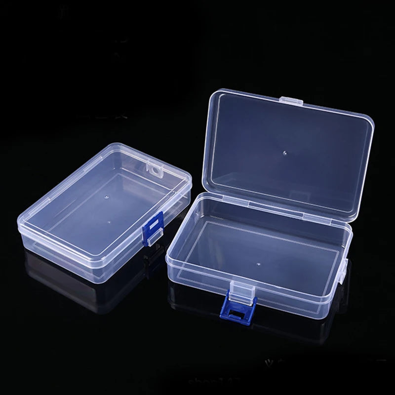Caja translúcida Rectangular, caja de almacenamiento fuerte y duradera, cajas de plástico de embalaje, estuche de almacenamiento multifuncional impermeable a prueba de polvo