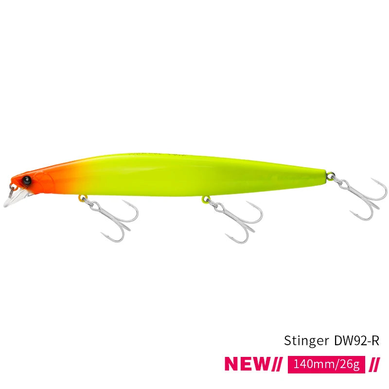 Señuelo de pesca TSURINOYA Stinger 140S, pececillo hundido DW92 140mm 26g, lubina de agua salada