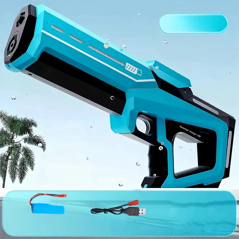 Pistolas de agua eléctricas para adultos y niños, potentes chorros automáticos con succión de agua, juguete de playa al aire libre para verano, regalo para niños