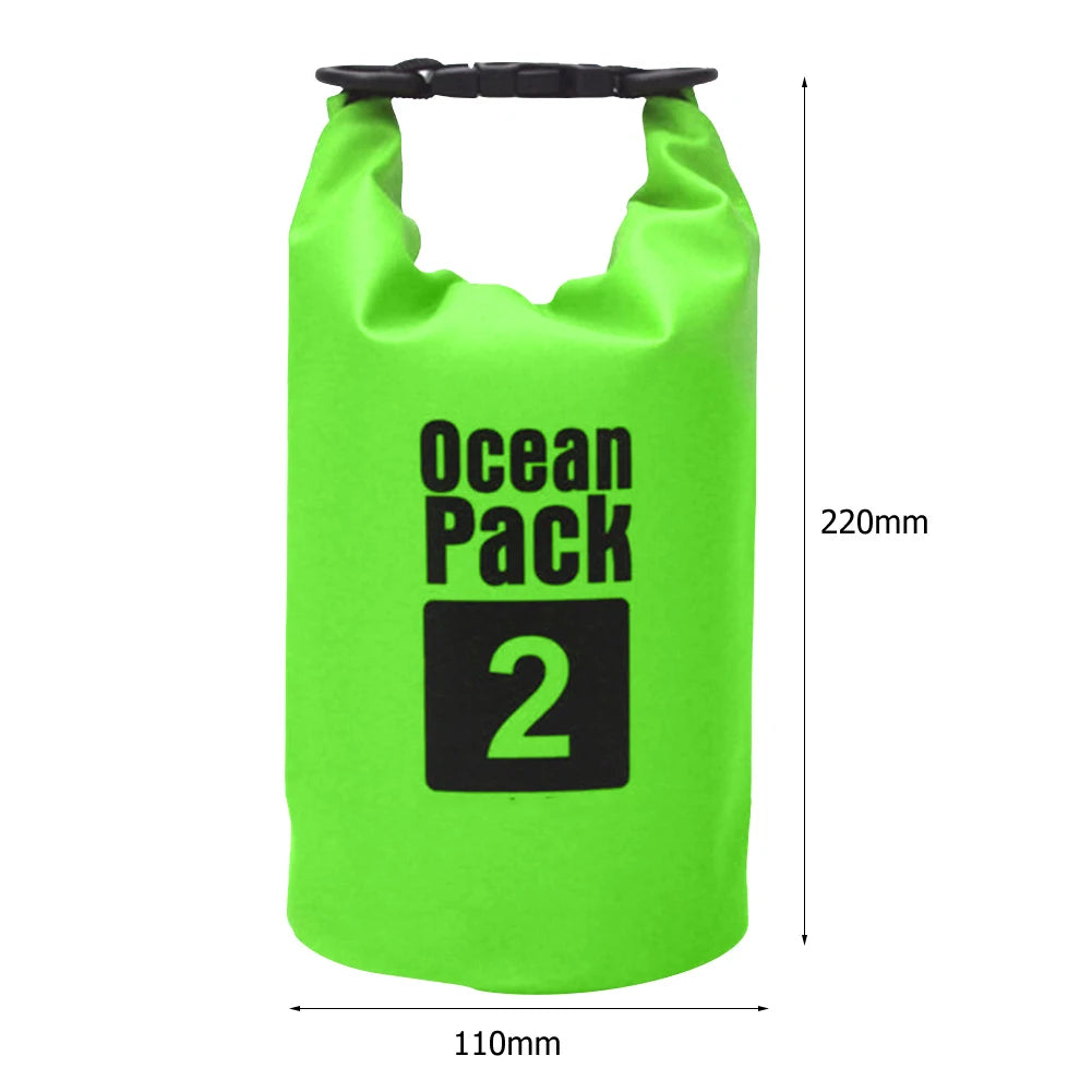 Bolsa seca impermeable 2L–15L para playa, kayak, trekking y natación