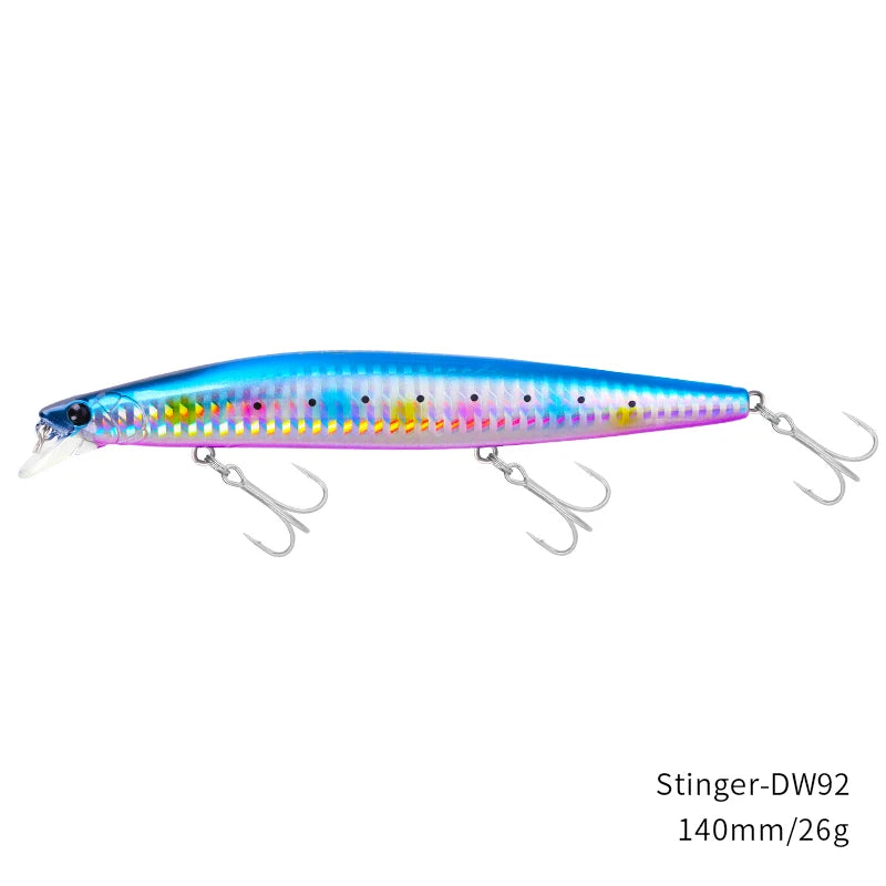 Señuelo de pesca TSURINOYA Stinger 140S, pececillo hundido DW92 140mm 26g, lubina de agua salada