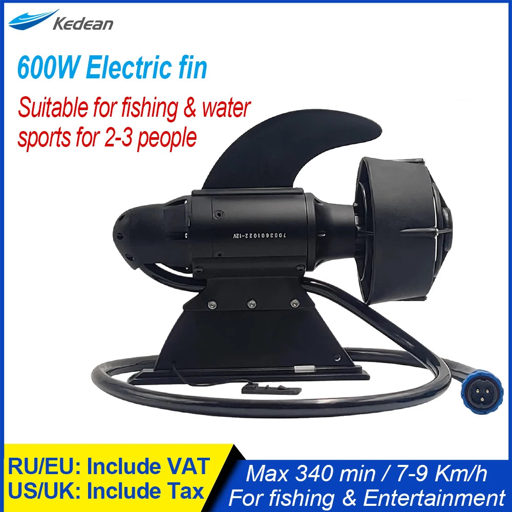 Aleta eléctrica subacuática Kedean 380 W/600 W – Motor brushless para SUP, surf y kayak