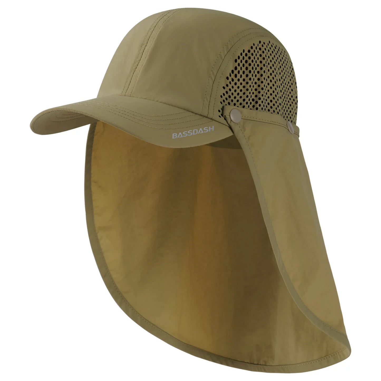 Sombrero de pesca BASSDASH plegable UPF 50+ con solapa desmontable