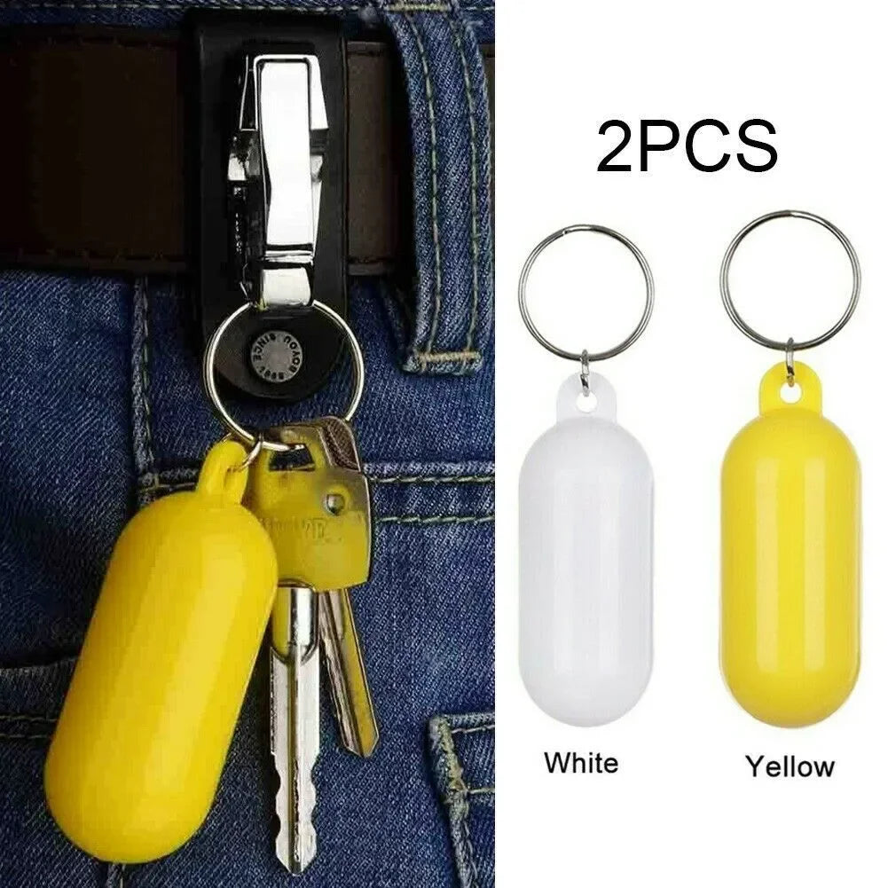 2 uds llavero para Kayak flotador Surf flotante no hundido colgante anillo de bloqueo marcadores de playa amarillo yate barco inflable accesorios Edc