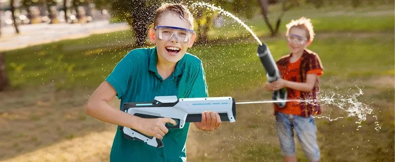 Pistolas de agua eléctricas para adultos y niños, potentes chorros automáticos con succión de agua, juguete de playa al aire libre para verano, regalo para niños