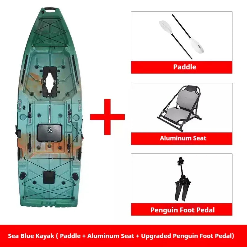 KAYAK Modular de HDPE INFLABLE eléctrico/accionado por PEDAL