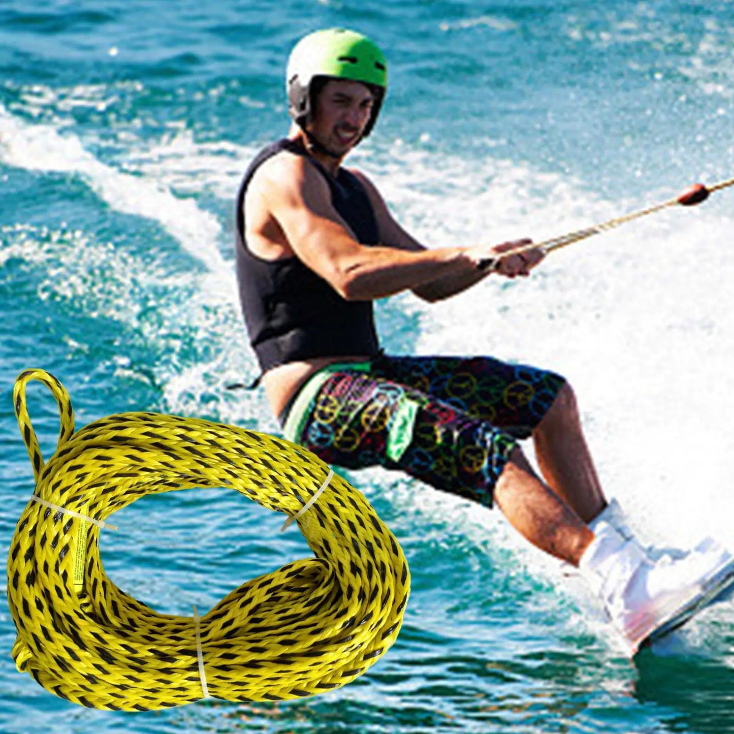 Cuerda flotante segura profesional, equipo de remolque inflable para canotaje, esquí, Wakeboarding, rodillera, accesorios para deportes acuáticos