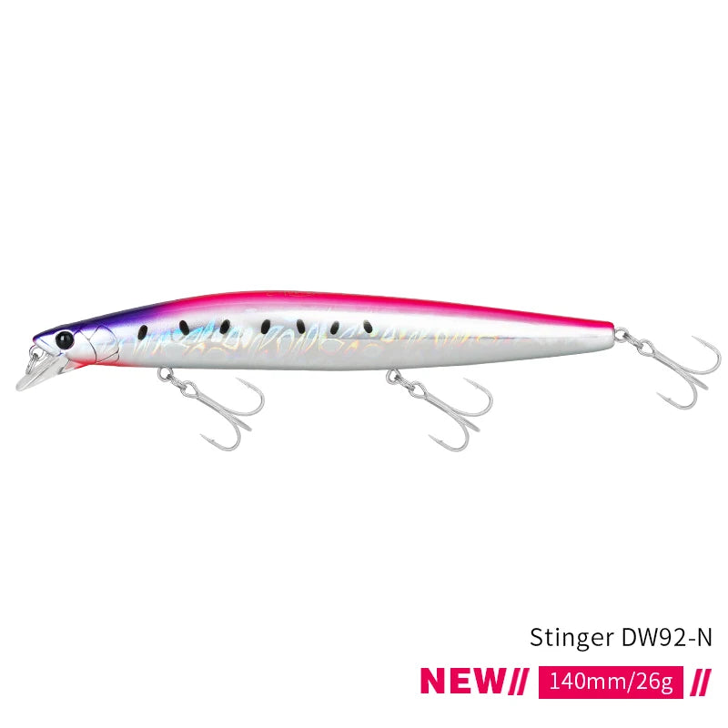 Señuelo de pesca TSURINOYA Stinger 140S, pececillo hundido DW92 140mm 26g, lubina de agua salada