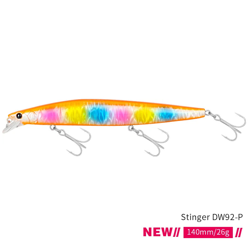 Señuelo de pesca TSURINOYA Stinger 140S, pececillo hundido DW92 140mm 26g, lubina de agua salada