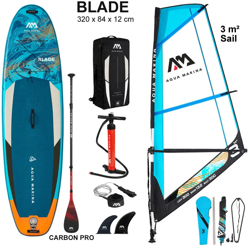 2022 windsurf 320*84*15CM tabla AQUA MARINA BLADE tabla de sup inflable vela velero stand up paddle surf tabla de surf windsail