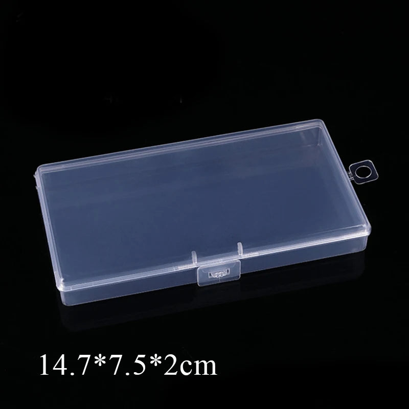 Caja translúcida Rectangular, caja de almacenamiento fuerte y duradera, cajas de plástico de embalaje, estuche de almacenamiento multifuncional impermeable a prueba de polvo