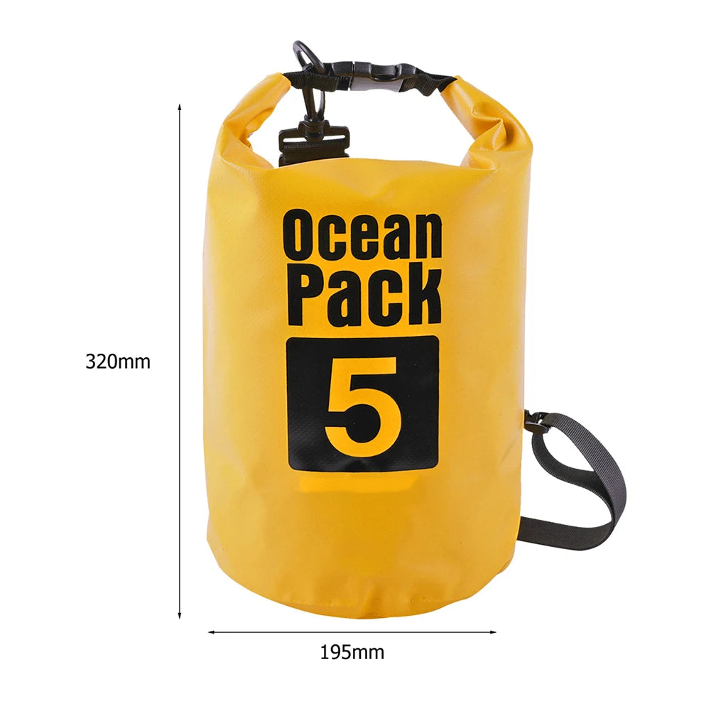 Bolsa seca impermeable 2L–15L para playa, kayak, trekking y natación