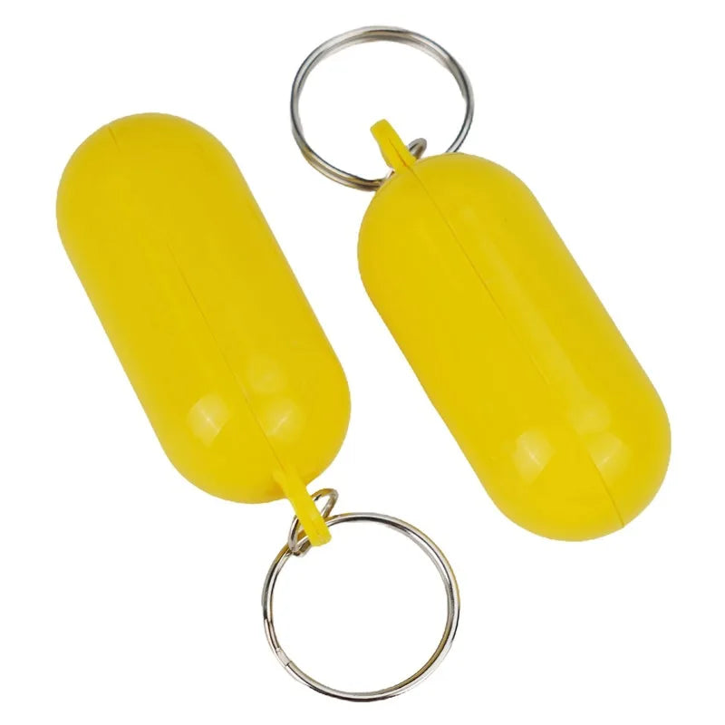 2 uds llavero para Kayak flotador Surf flotante no hundido colgante anillo de bloqueo marcadores de playa amarillo yate barco inflable accesorios Edc