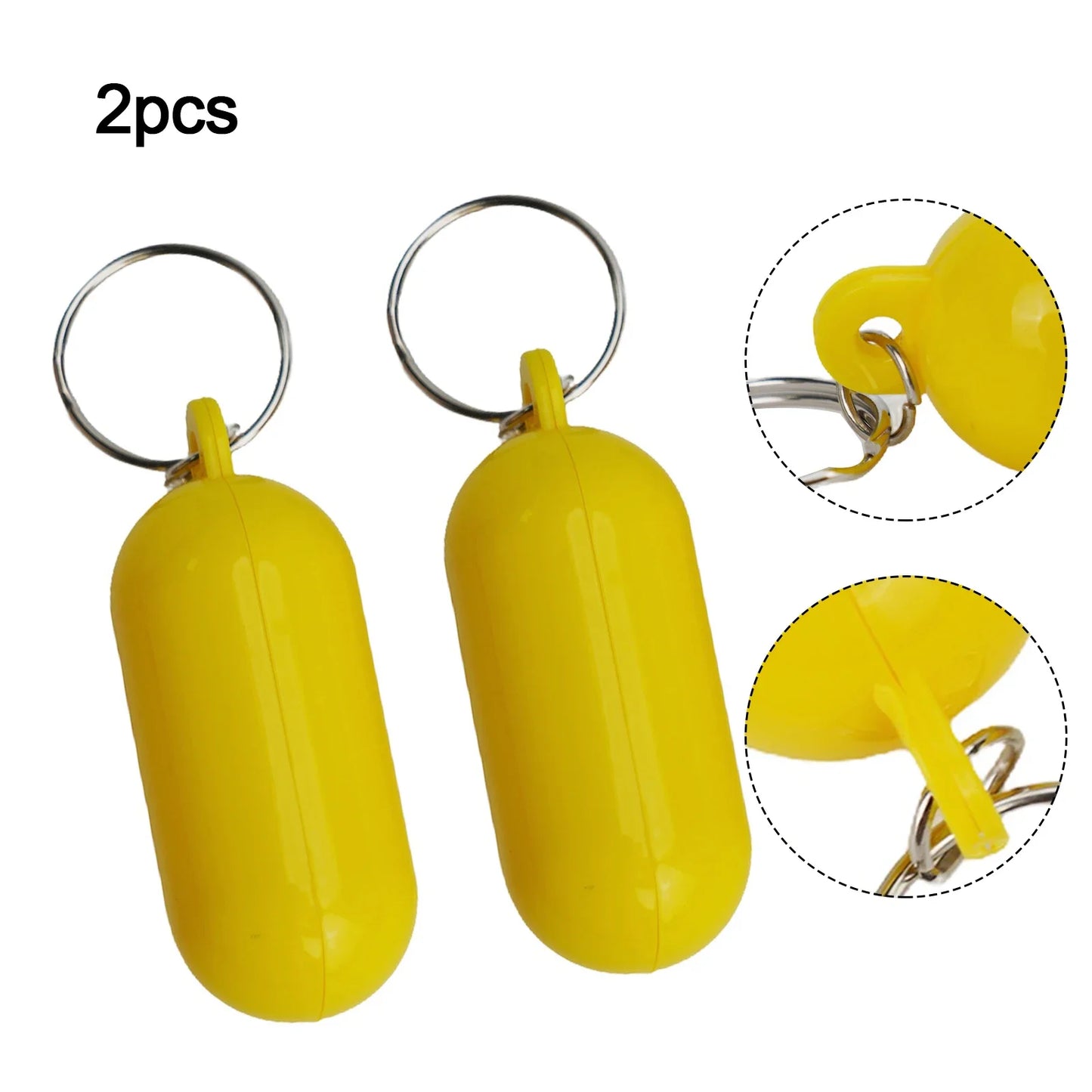 2 uds llavero para Kayak flotador Surf flotante no hundido colgante anillo de bloqueo marcadores de playa amarillo yate barco inflable accesorios Edc