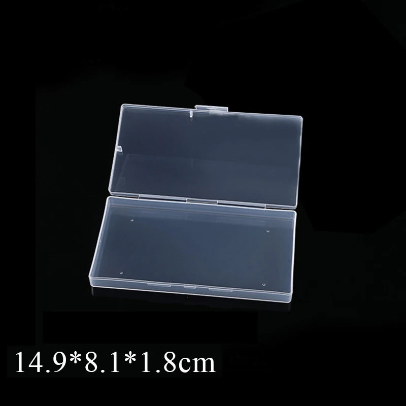 Caja translúcida Rectangular, caja de almacenamiento fuerte y duradera, cajas de plástico de embalaje, estuche de almacenamiento multifuncional impermeable a prueba de polvo