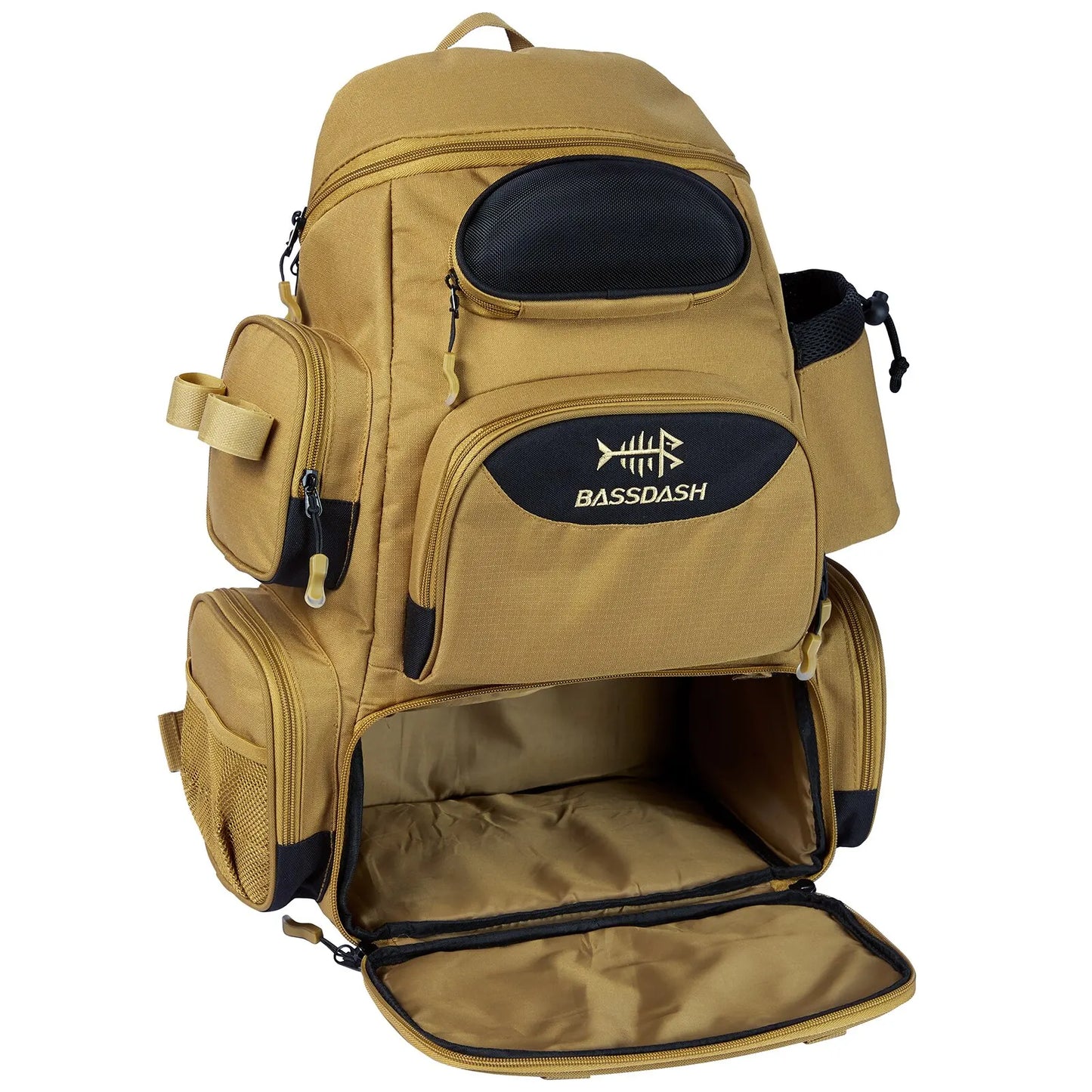 Mochila de pesca táctica multifuncional BASSDASH, mochila ligera para almacenamiento y movilidad