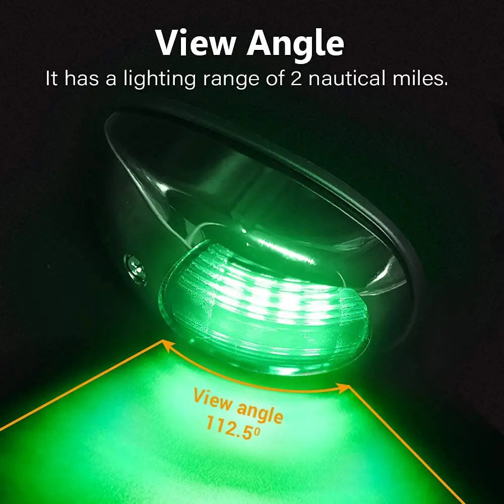 Luz de navegación para yates Luz LED impermeable con sonido marino Luz de navegación Luz marina roja y verde 12V 24V 2 uds