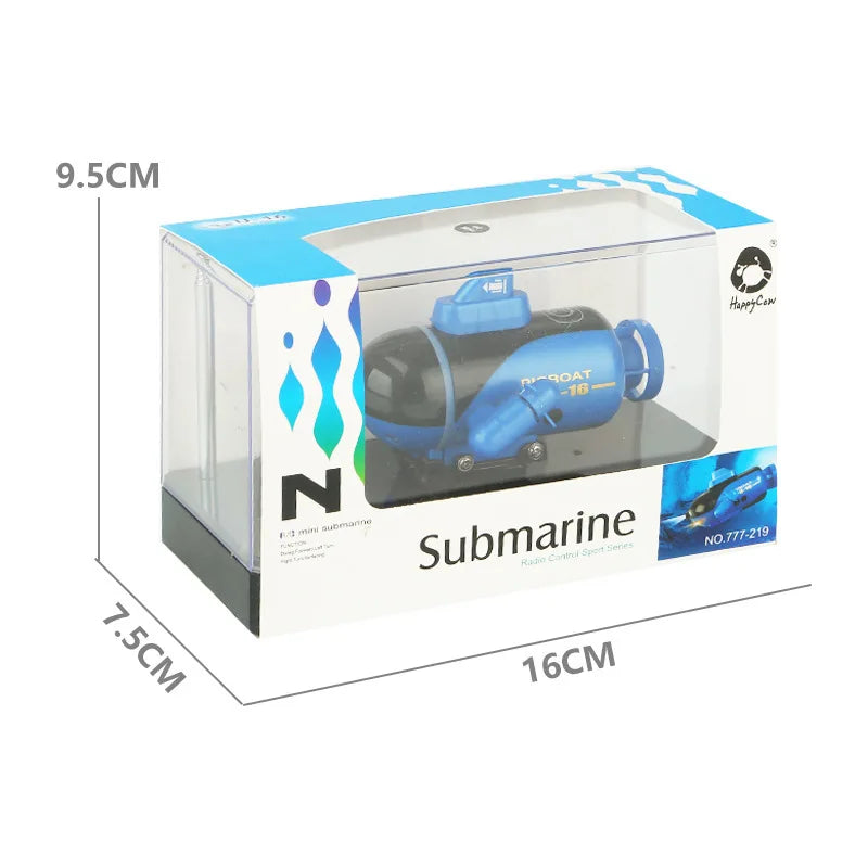 Mini submarino teledirigido con luz LED, barco de Radio Control, carga impermeable, submarino alimentado por energía Nuclear, modelo de regalo, juguetes para niños, nuevo