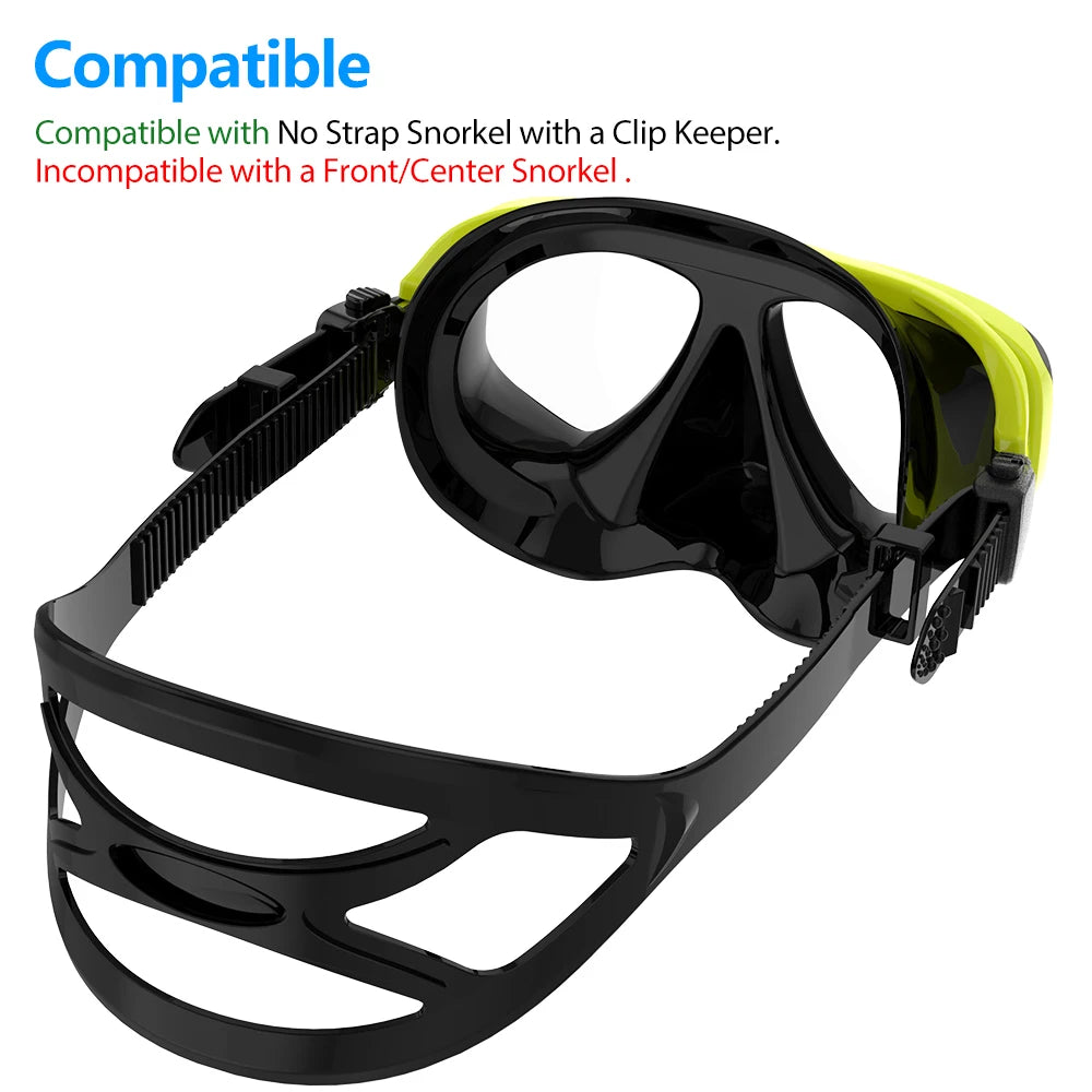 Máscara de buceo profesional COPOZZ – Antiempañante, vidrio templado y snorkel