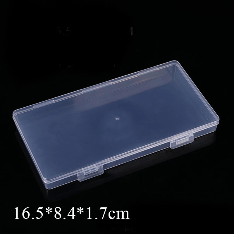Caja translúcida Rectangular, caja de almacenamiento fuerte y duradera, cajas de plástico de embalaje, estuche de almacenamiento multifuncional impermeable a prueba de polvo