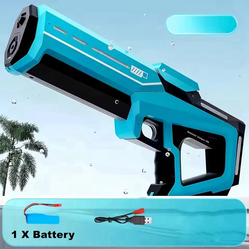 Pistolas de agua eléctricas para adultos y niños, potentes chorros automáticos con succión de agua, juguete de playa al aire libre para verano, regalo para niños