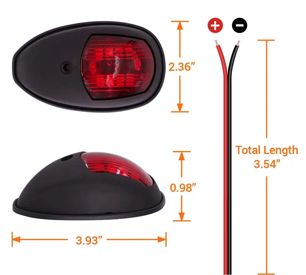 Luz de navegación para yates Luz LED impermeable con sonido marino Luz de navegación Luz marina roja y verde 12V 24V 2 uds