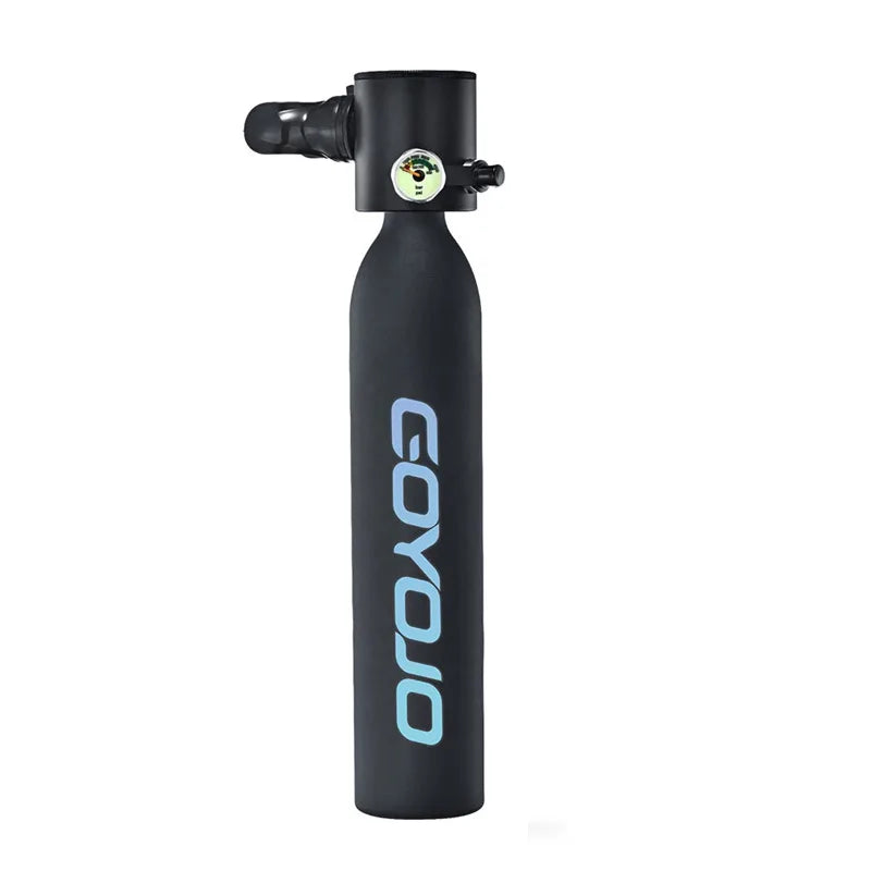 Mini tanque de buceo subacuático 0,5 L – Oxígeno portátil para pesca y aventura