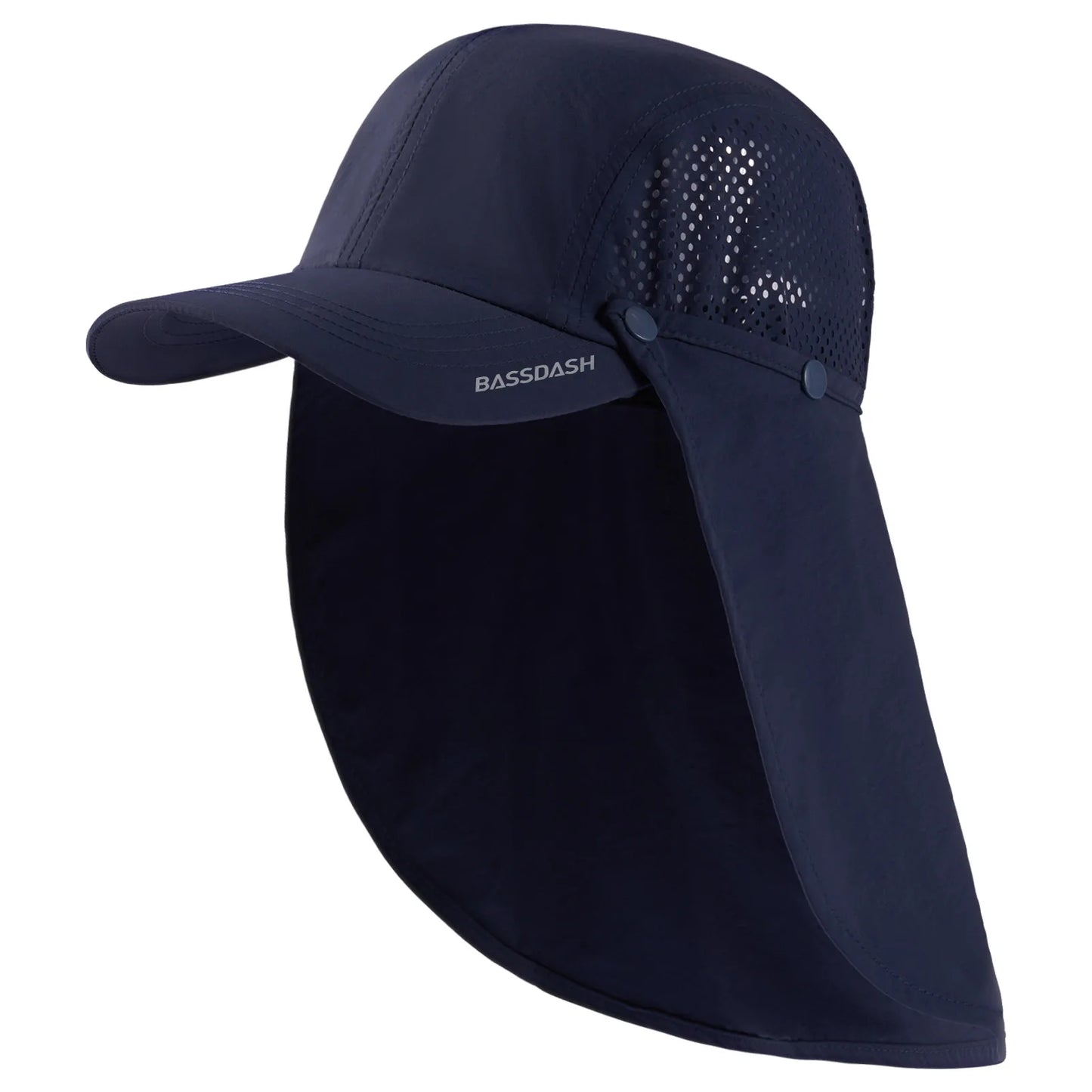 Sombrero de pesca BASSDASH plegable UPF 50+ con solapa desmontable