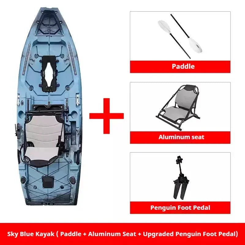 KAYAK Modular de HDPE INFLABLE eléctrico/accionado por PEDAL