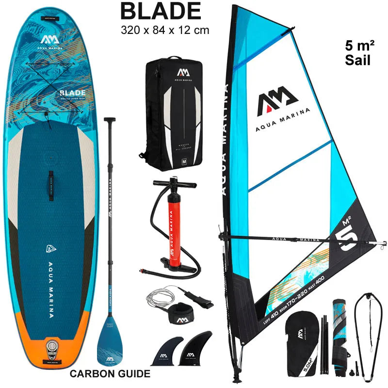 2022 windsurf 320*84*15CM tabla AQUA MARINA BLADE tabla de sup inflable vela velero stand up paddle surf tabla de surf windsail