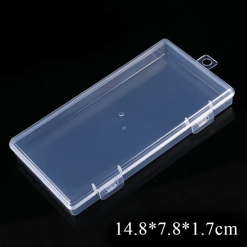 Caja translúcida Rectangular, caja de almacenamiento fuerte y duradera, cajas de plástico de embalaje, estuche de almacenamiento multifuncional impermeable a prueba de polvo