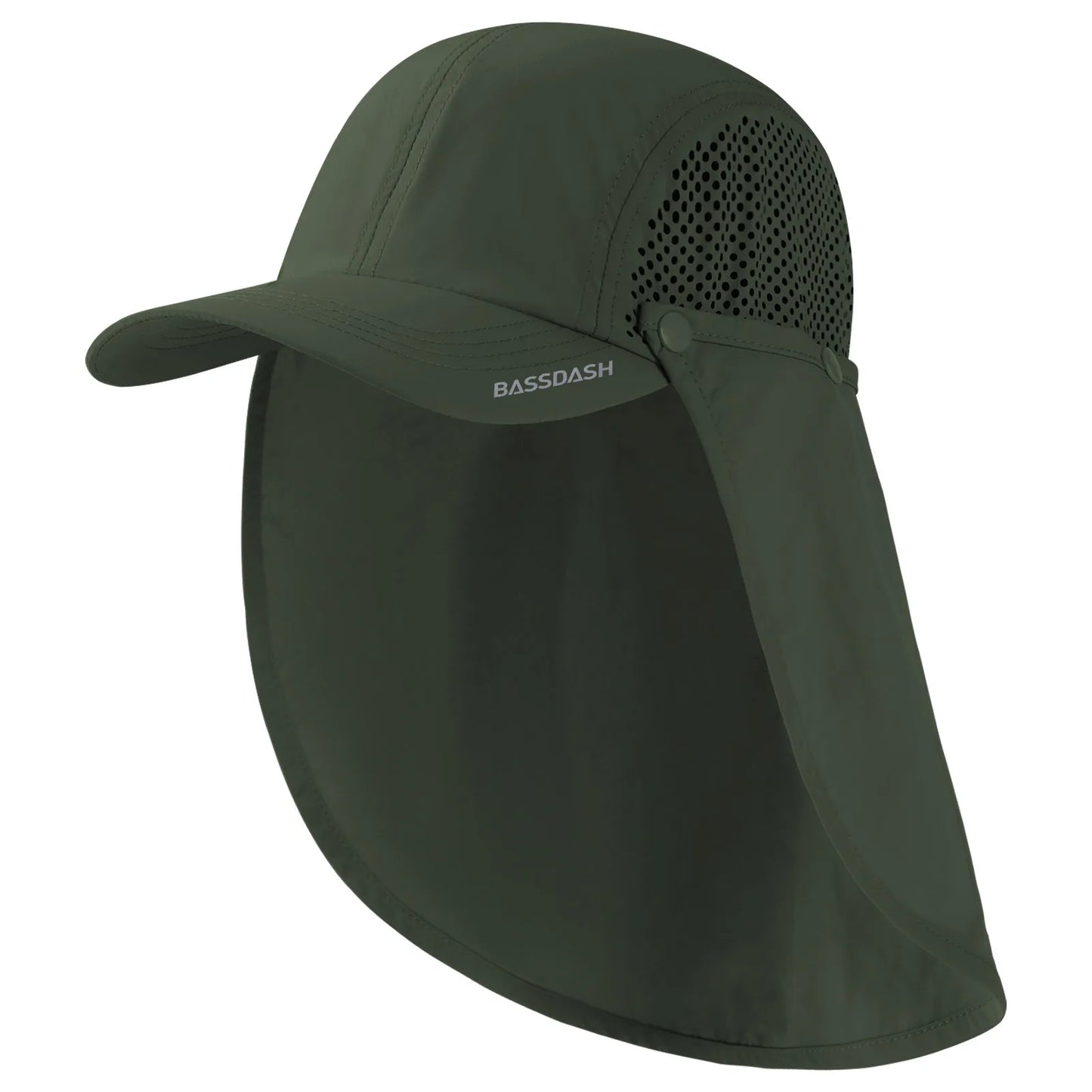 Sombrero de pesca BASSDASH plegable UPF 50+ con solapa desmontable
