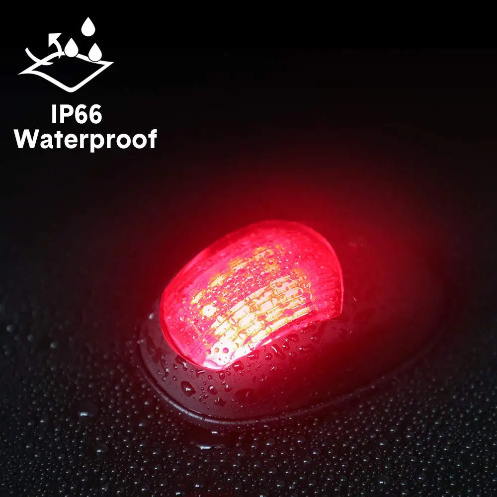Luz de navegación para yates Luz LED impermeable con sonido marino Luz de navegación Luz marina roja y verde 12V 24V 2 uds