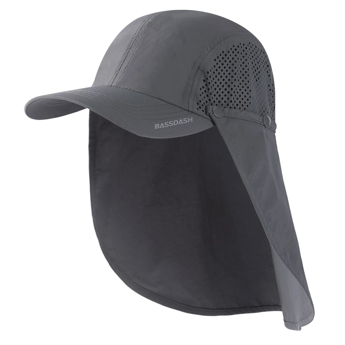 Sombrero de pesca BASSDASH plegable UPF 50+ con solapa desmontable