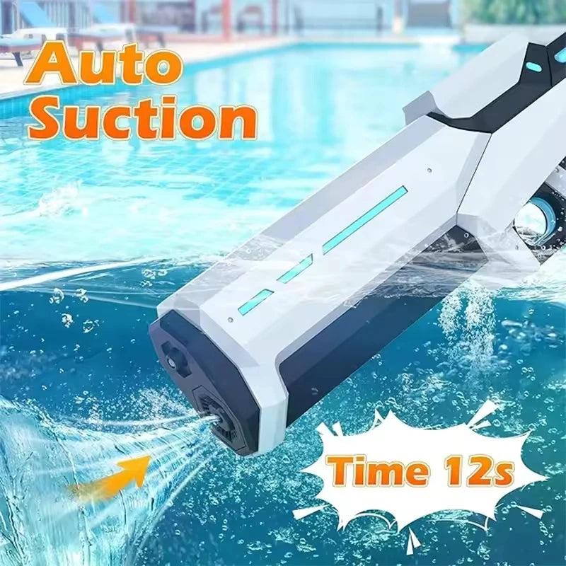 Pistolas de agua eléctricas para adultos y niños, potentes chorros automáticos con succión de agua, juguete de playa al aire libre para verano, regalo para niños