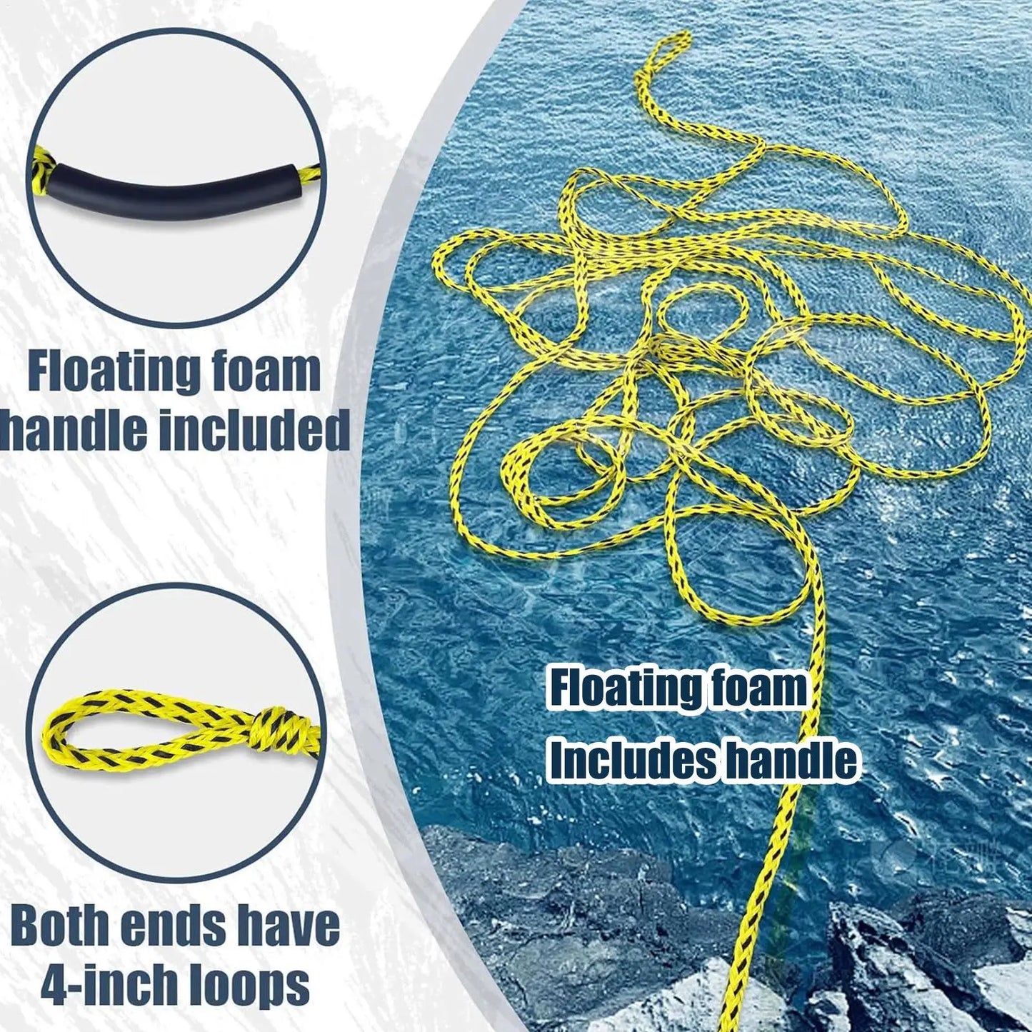 Cuerda flotante segura profesional, equipo de remolque inflable para canotaje, esquí, Wakeboarding, rodillera, accesorios para deportes acuáticos